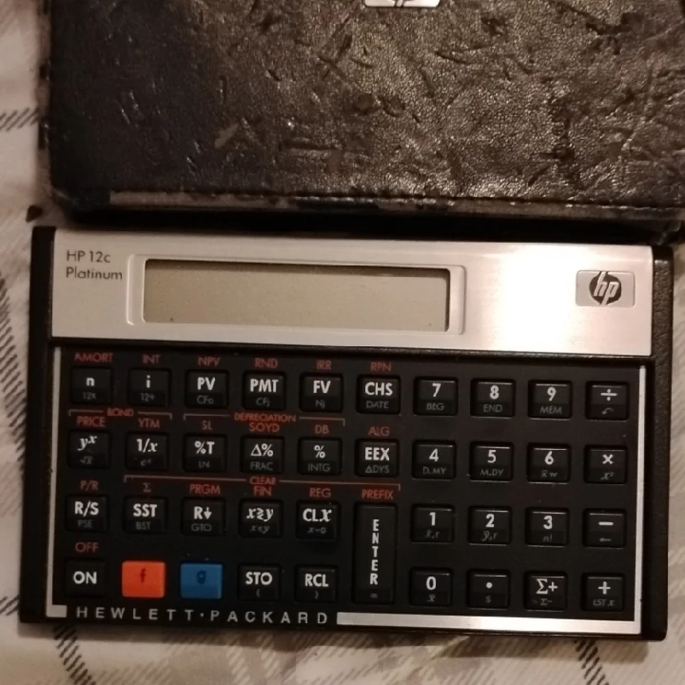 HP 12C Platinum Calculator with Black Case